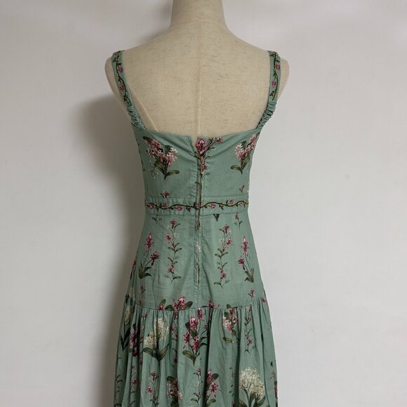 Agua by Agua Bendita Lima green linen extra long dress - Picture 10 of 15